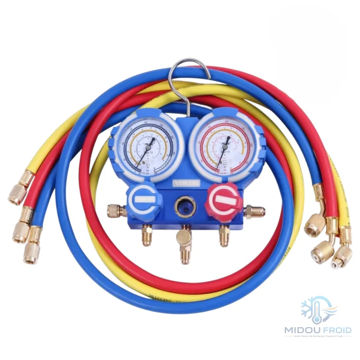 JEUX MANO MANIFOLD + FLEXIBLE R22 .R410 R404.R134 — 3