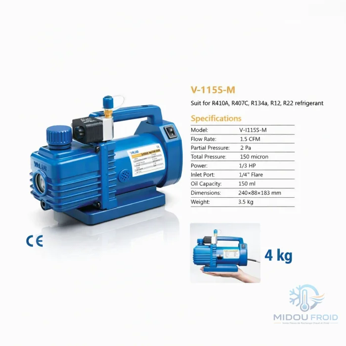 POMPE A VIDE VALUE V-i115S-M _1/5HP — 5