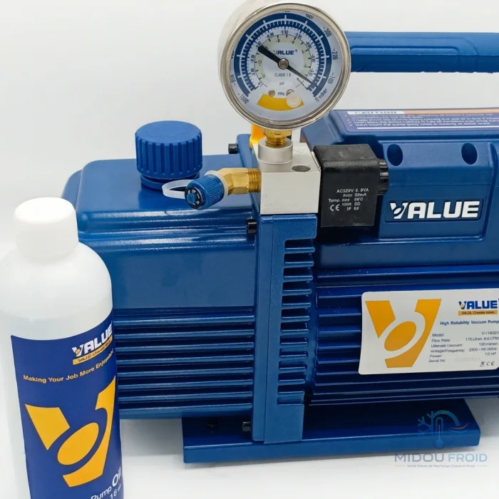POMPE A VIDE –MARQUE VALUE réf–V-I160SV 1 STAGE — 2
