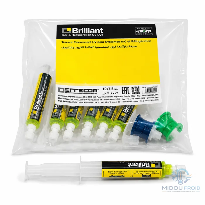 LIQUID DETECTEUR DE FUITE ULTRAVIOLET 12 *7.5ML