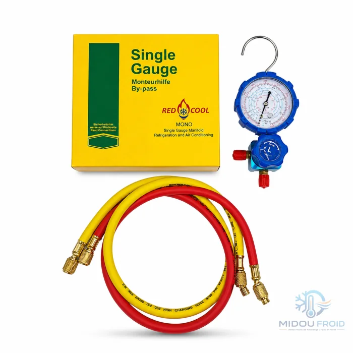 MANO MANIFOLD 1VOIE R134A +FLEXIBLE –R134A