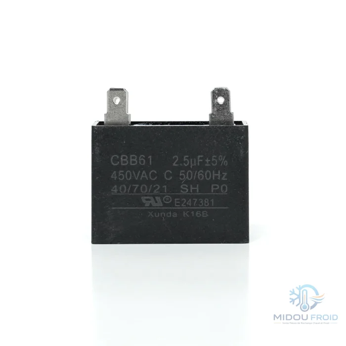 CONDENSATEUR CLIM 2.5UF –450VAC — 2