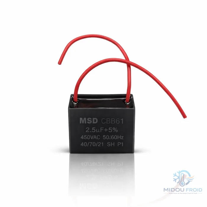 CONDENSATEUR CLIM 2.5UF CABLE