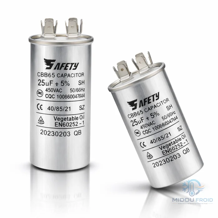 CONDENSATEUR CLIM 25UF-450VAC