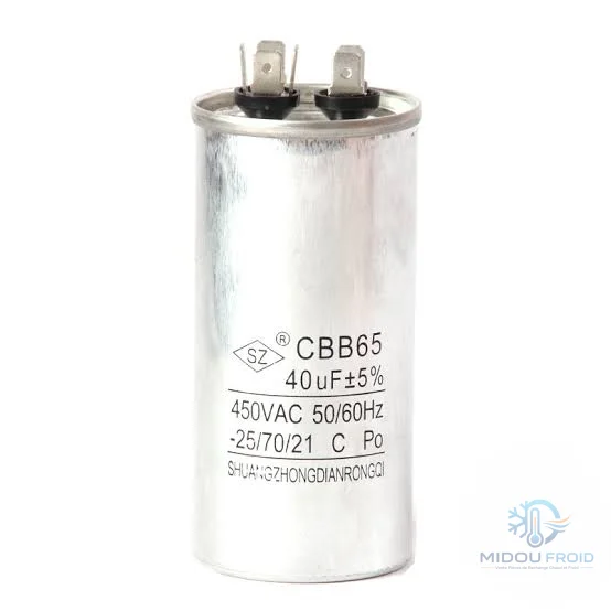 CONDENSATEUR CLIM 40UF-450VAC — 2