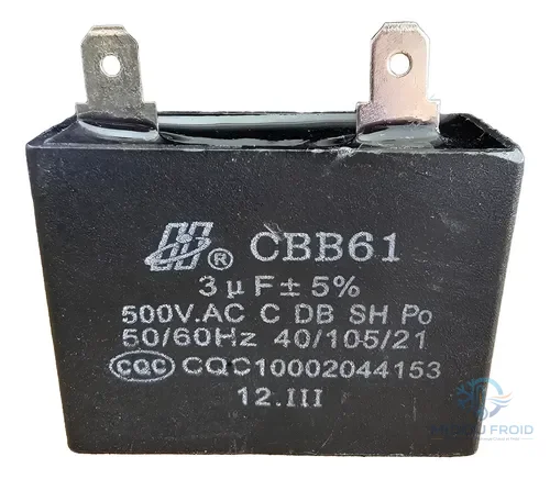 CONDENSATEUR CLIM 3UF–450VAC