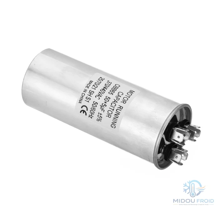 CONDENSATEUR CLIM 50UF+5UF -450VAC — 2