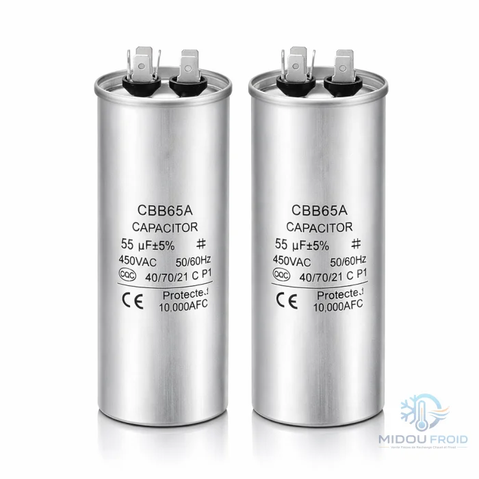 CONDENSATEUR CLIM 55UF-450VAC
