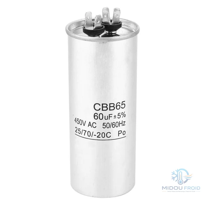 CONDENSATEUR CLIM 60UF -450VAC