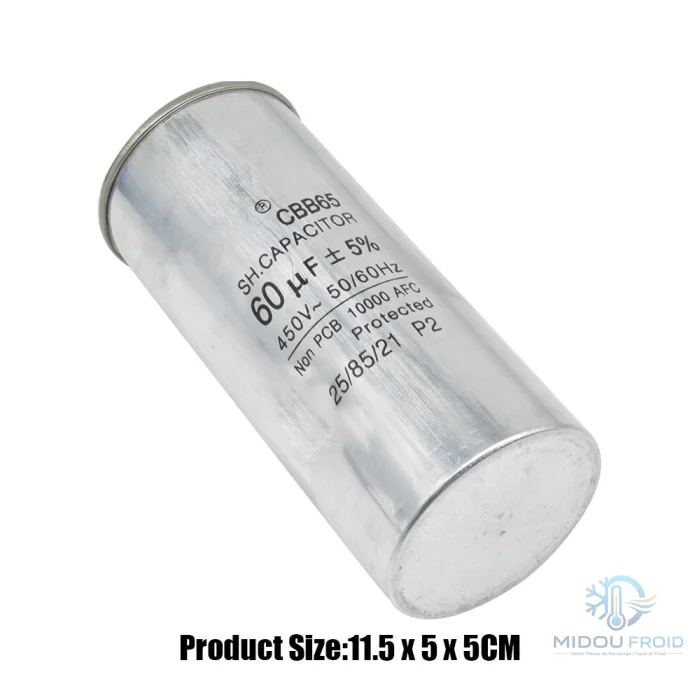 CONDENSATEUR CLIM 60UF -450VAC — 2