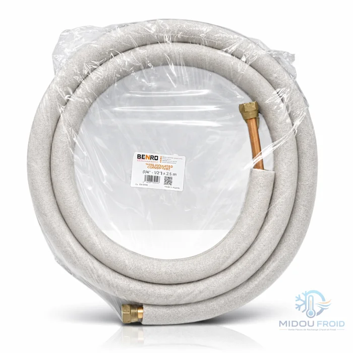 KIT CLIM CUIVRE 1/4-1/2 *2.5M –12000BTU *18000BTU