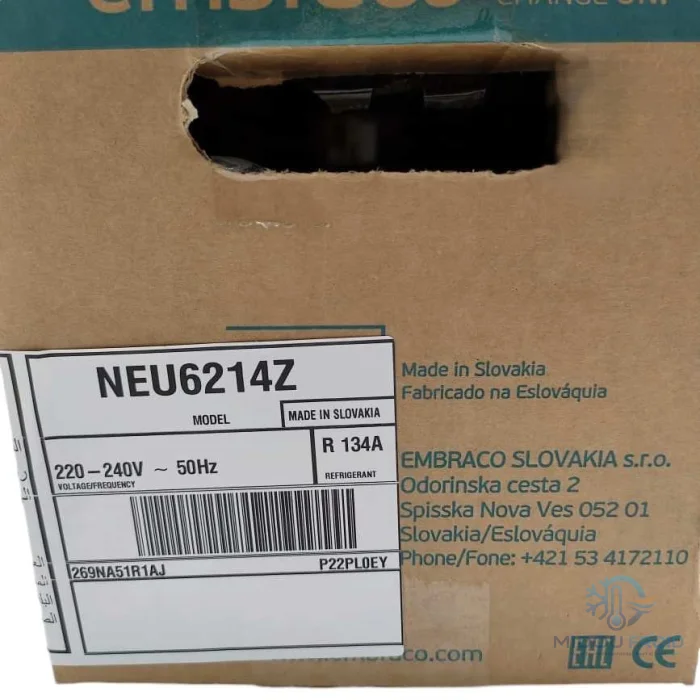 COMPRESSEURS EMBRACO 2/3 R134 REF Neu621z — 3