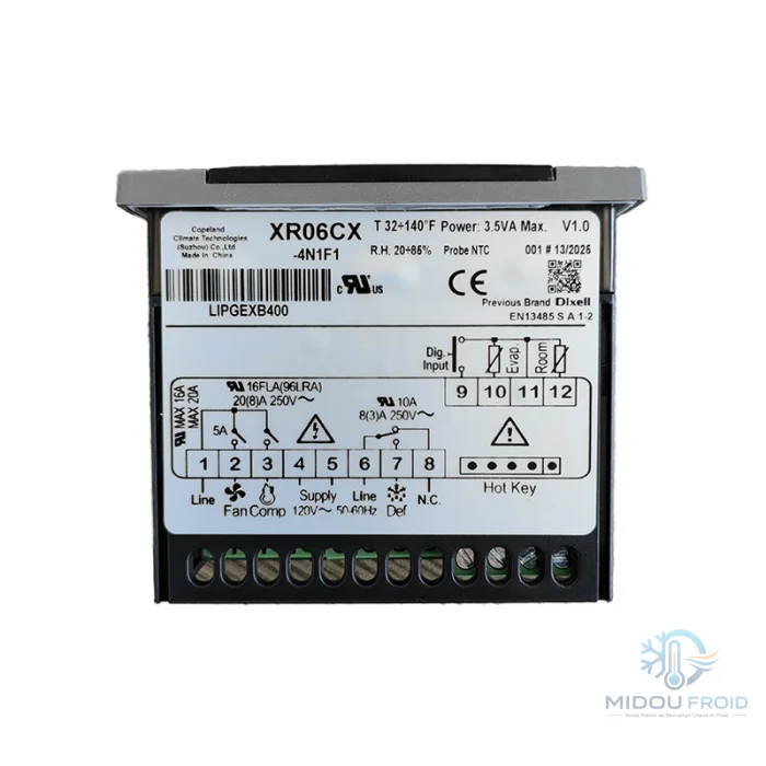 THERMOREGULATEUR DIXELL XR06 négatif ORIGINAL — 2